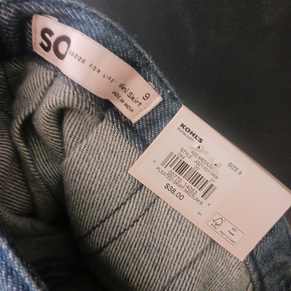 SO NEW WITH TAGS WOMENS BLUE SUMMER MINI SKIRT SIZE 9 - Picture 4 of 4